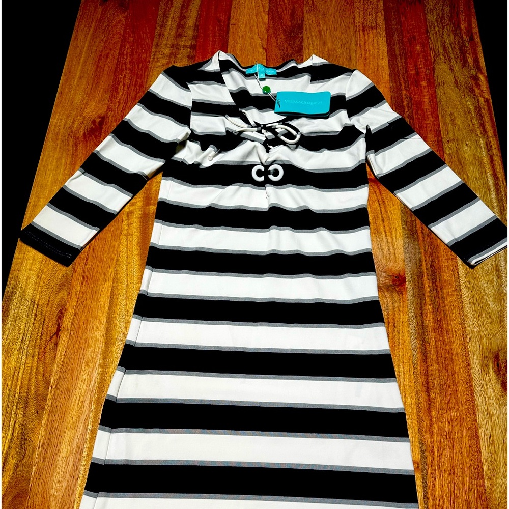 Melissa Odabash blue and white dress